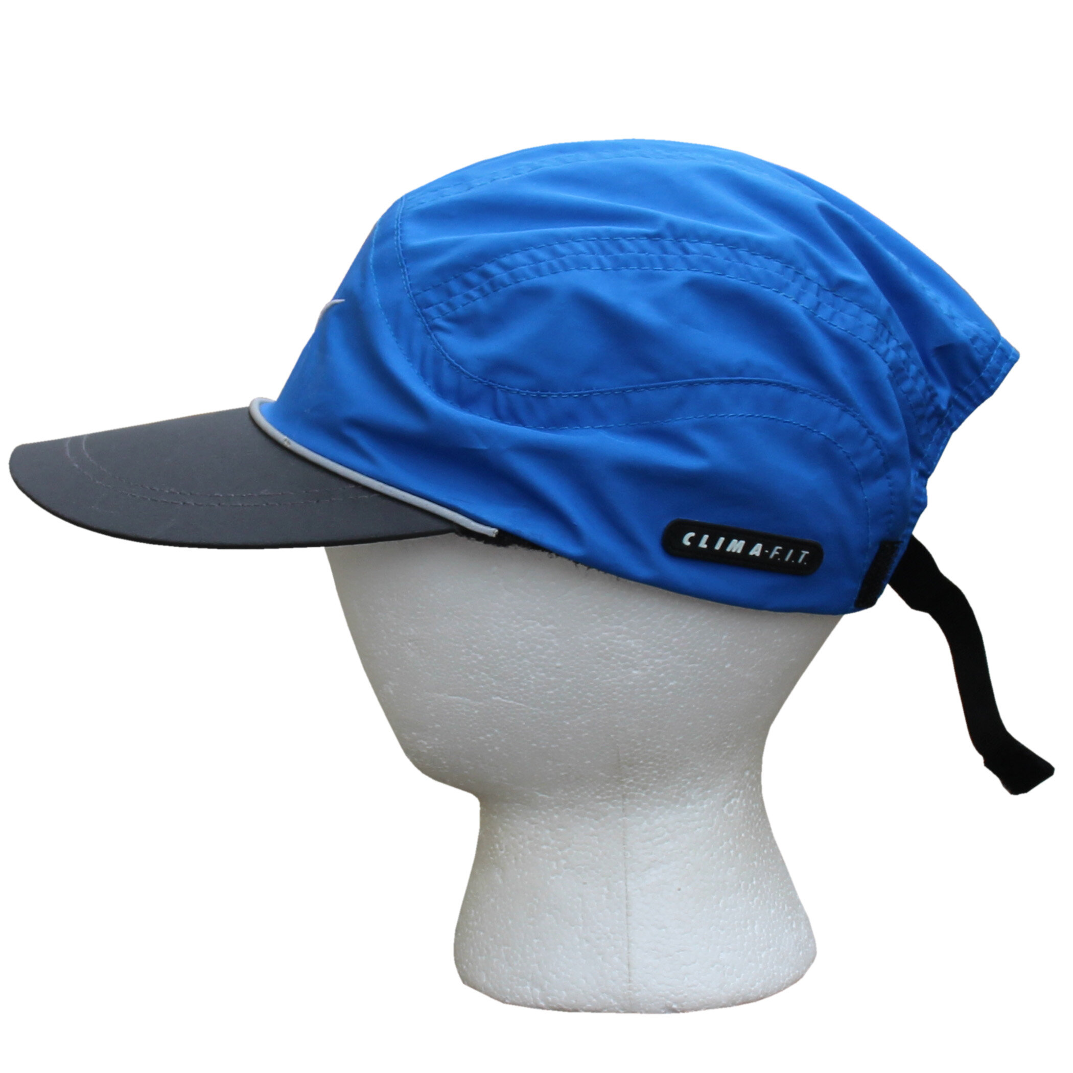 Vintage Nike Clima Fit Blue / Black / White Nylon 3m Strapback Hat